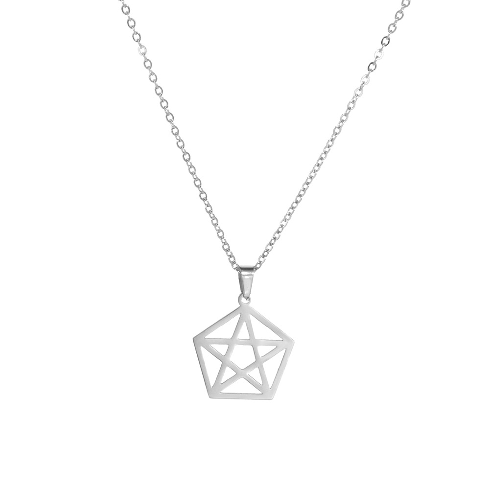 Steel color square five-pointed star