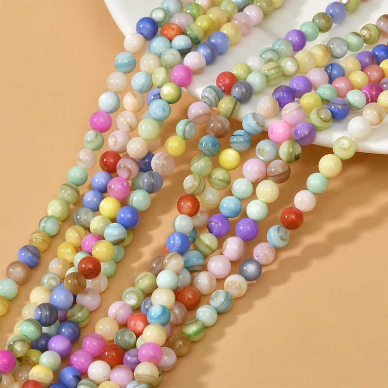 6:6mm fresh color beads [1 about 65 beads]
