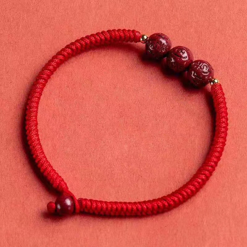[three beads deduction] bright red 14cm