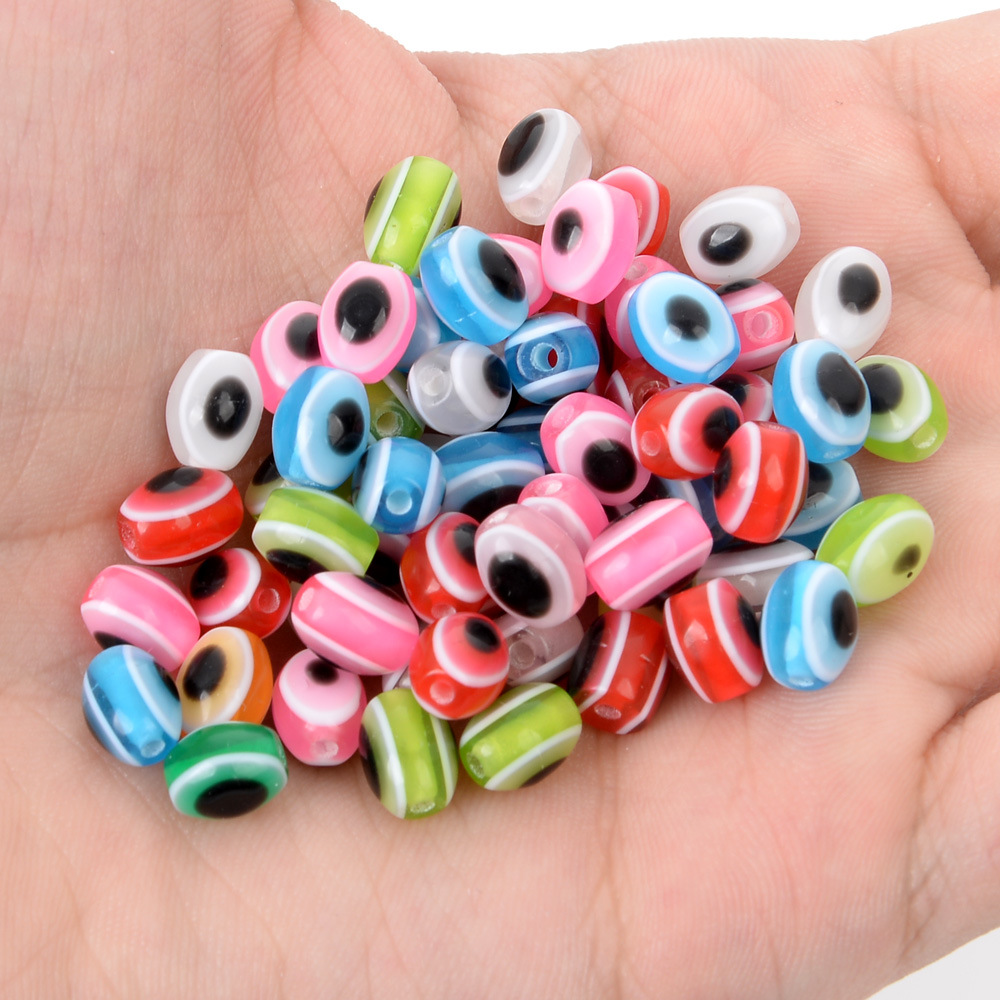 Mixed color oval 8*10mm50/bag