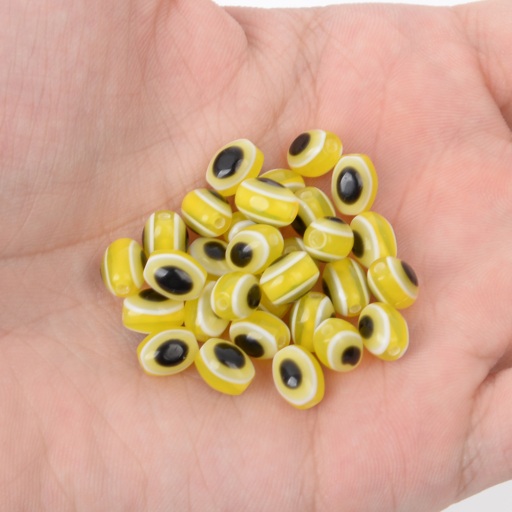 Yellow Oval 8*10mm50/Pack