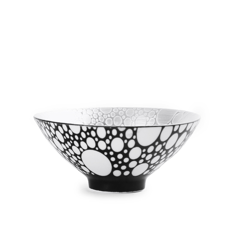 Black and white cubic silver cup