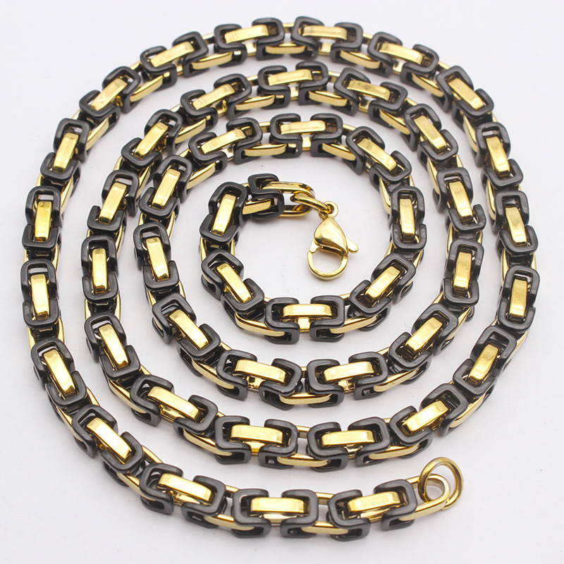 1:Monolithic Gold and Black Necklace