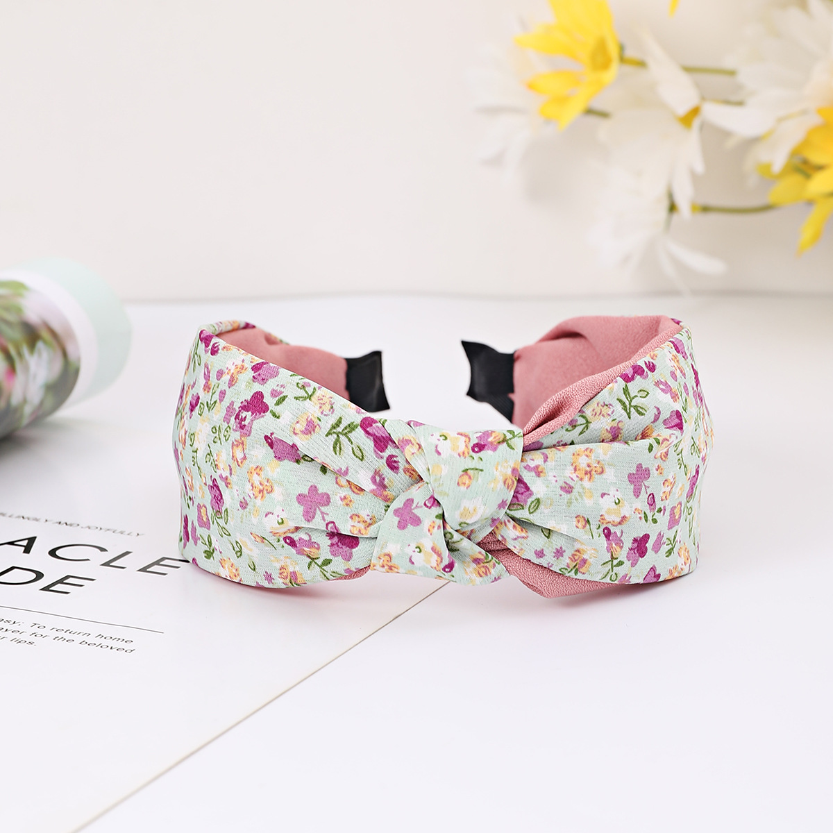 6:Pink floral color matching knot