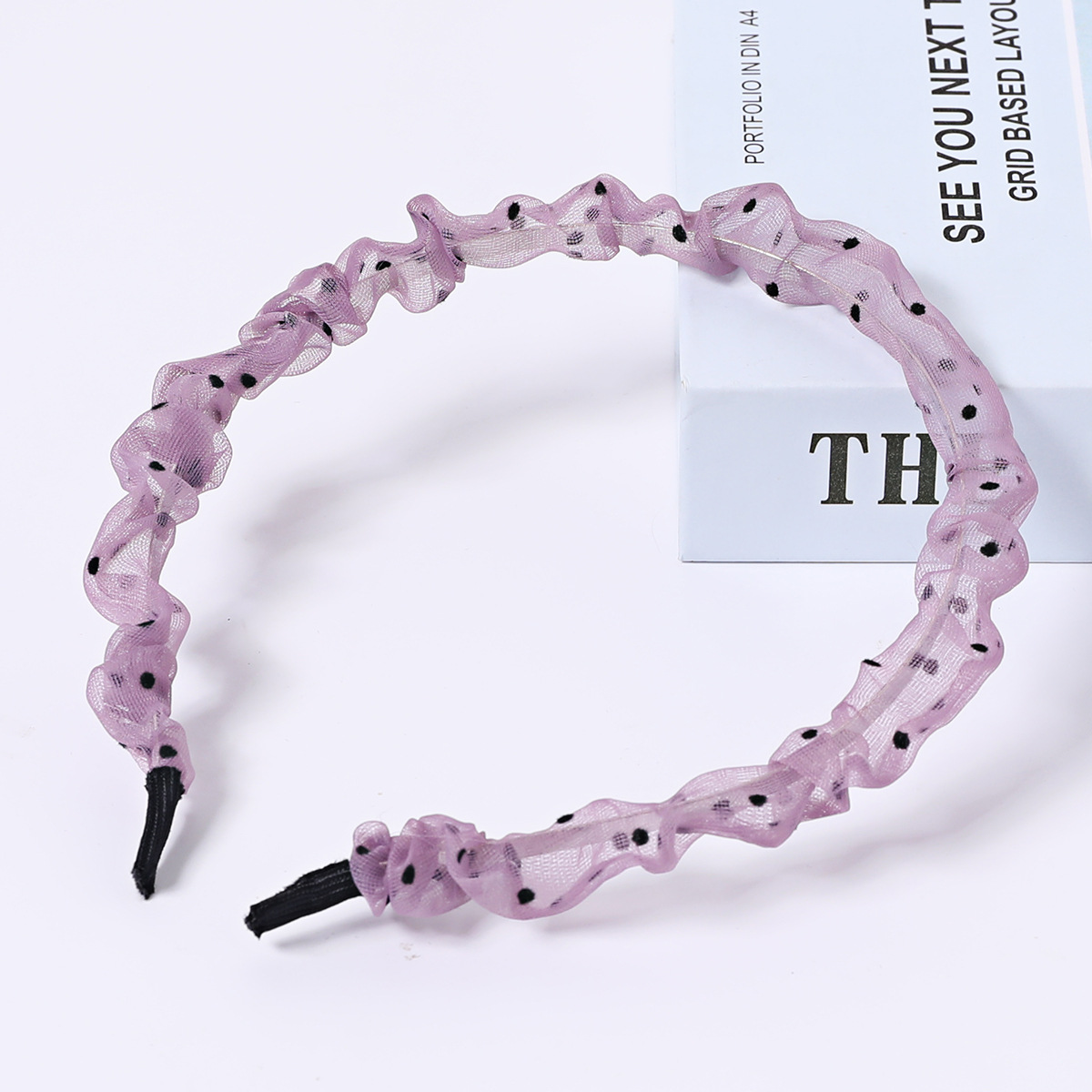 Purple Dot Yarn Large Intestine Headband