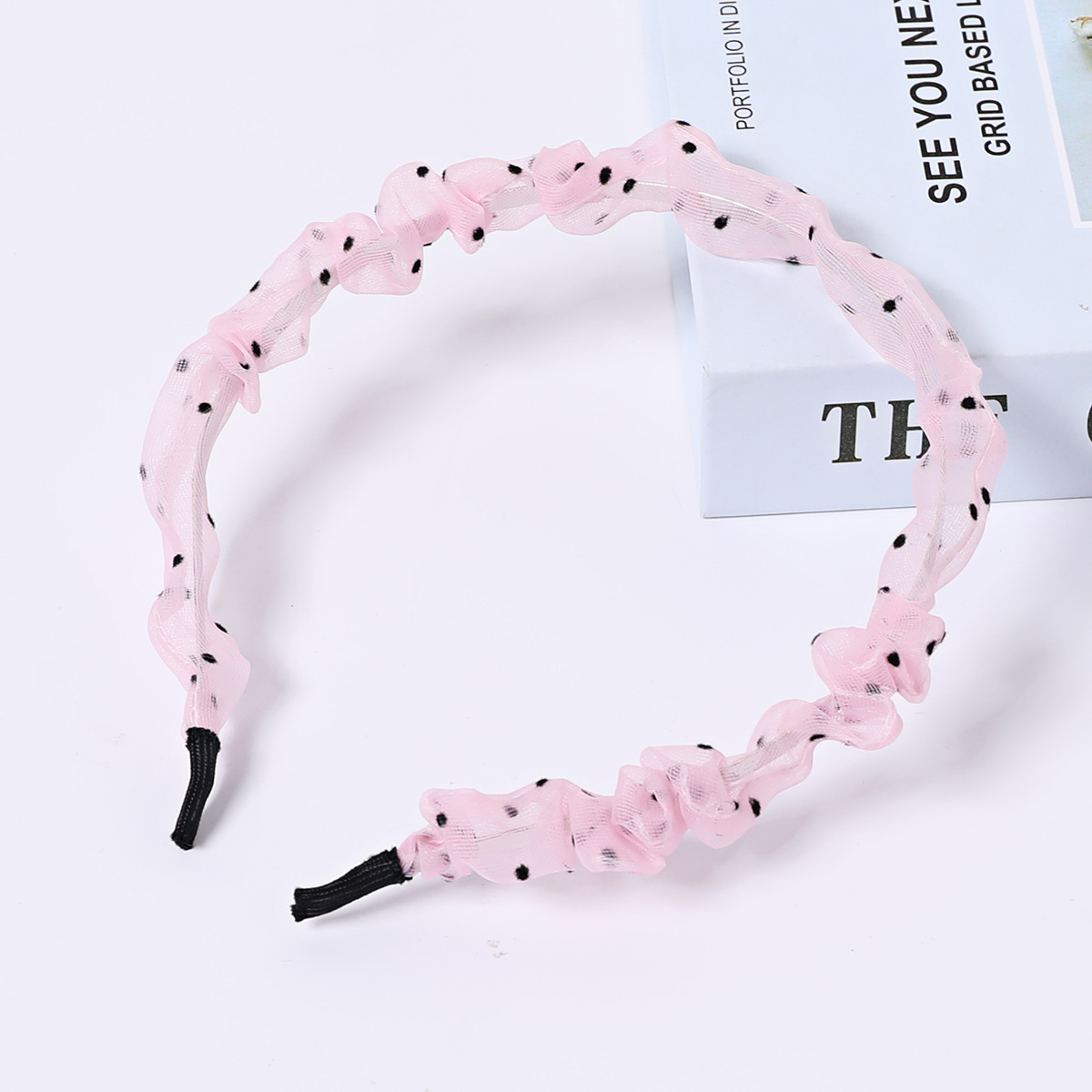 Pink Dot Yarn Large Intestine Headband