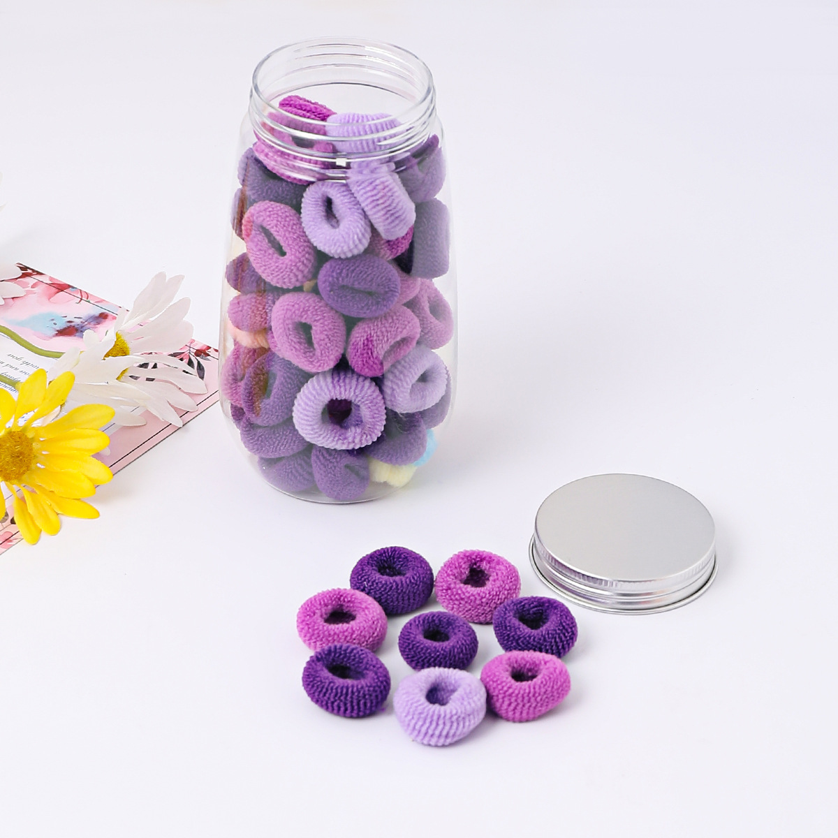 1:50 cans of purple mixed wide-brimmed towel rings