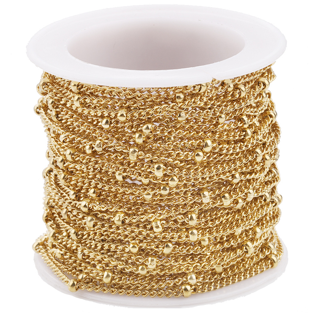 Gold Chain 2.0mm Beads 3.0mm