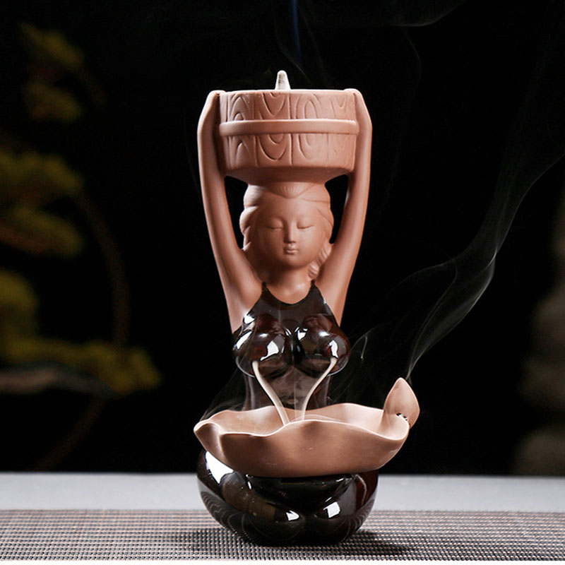 2:Female man's backflow incense burner