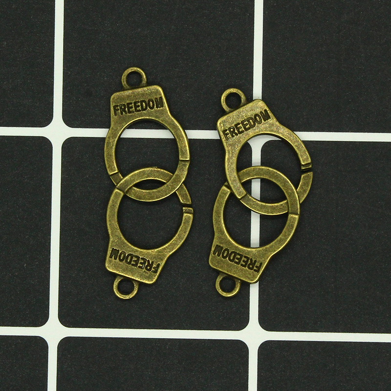 Bronze double hanging handcuffs