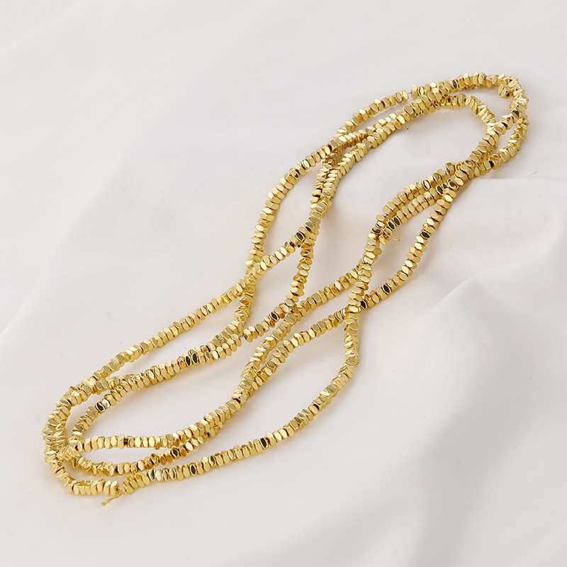 Golden Cut Octagon Beads