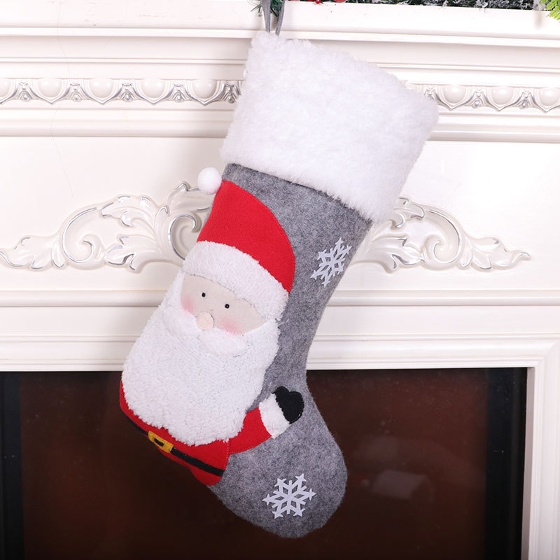 grey santa socks