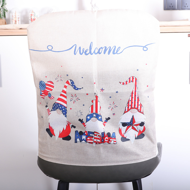 Independence day chair cover on white