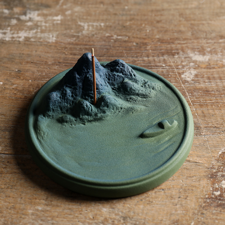 A Thousand Miles of Rivers and Mountains (Blue Green Frosted Glaze)