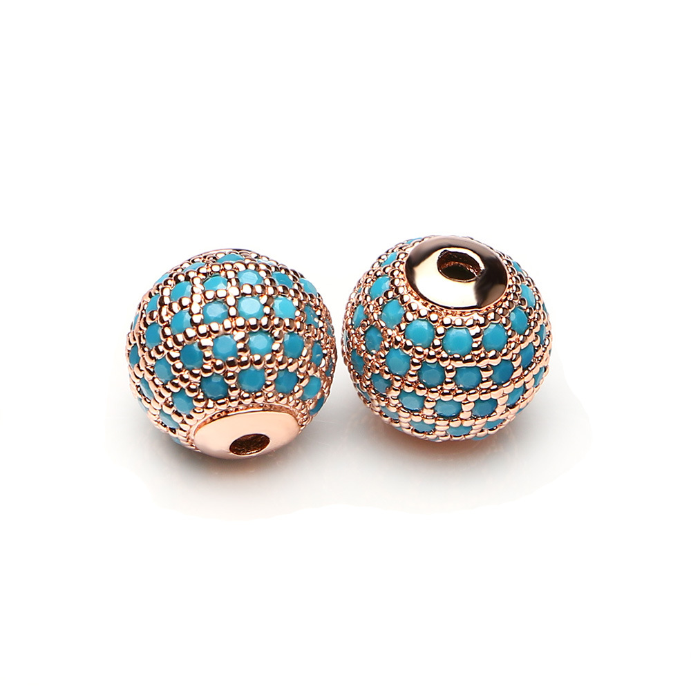 Rose Gold Turquoise 6mm