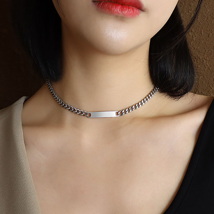 Steel Necklace 34cm