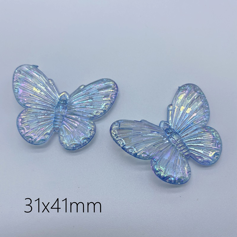 Small Butterfly Light Blue 31x41mm
