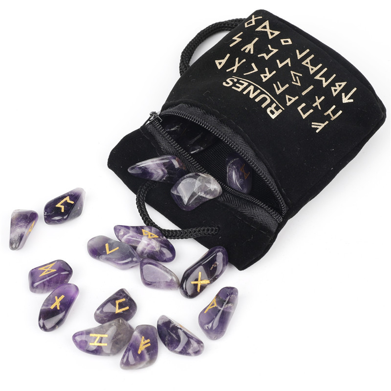 Engraved Runes-Amethyst-English and Chinese