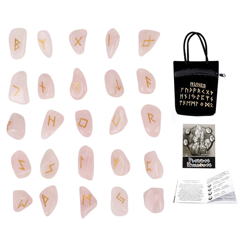 Engraved Runes-Pink Crystal-English and Chinese Versions