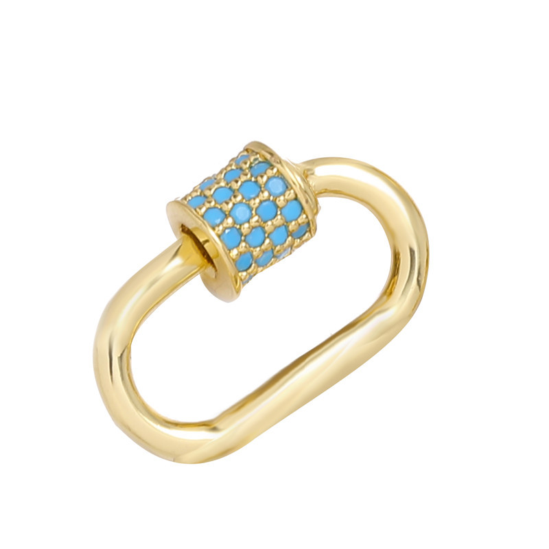 gold color plated with light blue