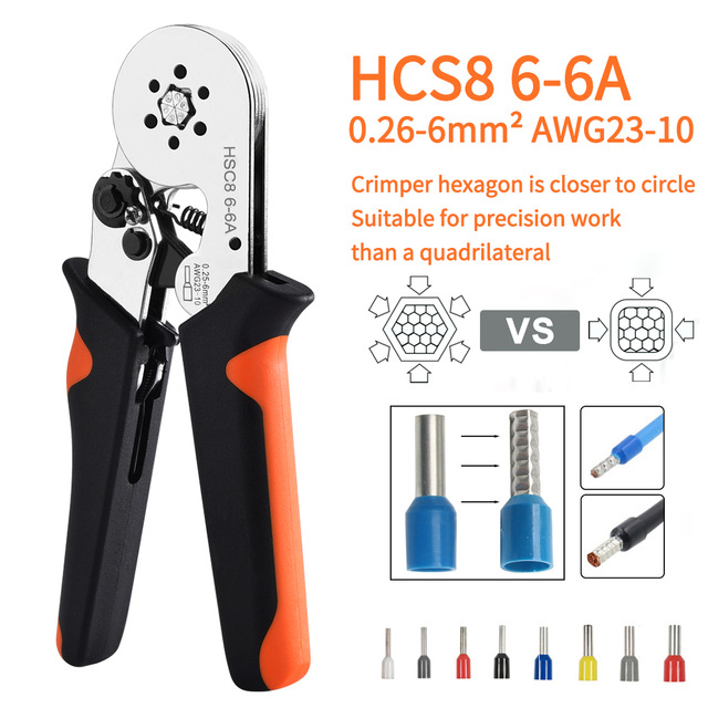 HSC8 6-6A (0.25-6mm? Black orange plating white surface)
