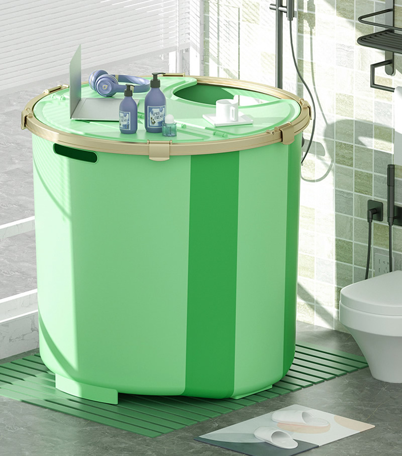 green with lid and stool