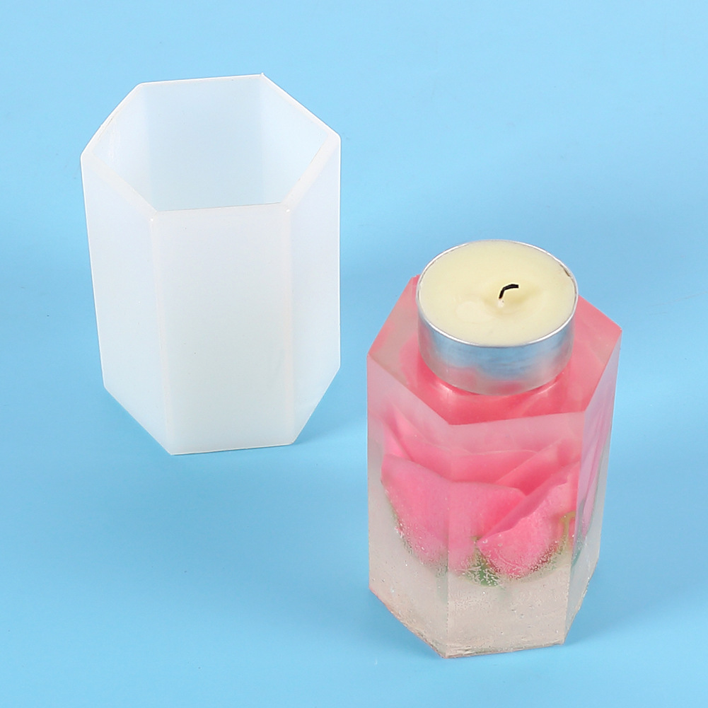 2:Hexagon Candle Holder Epoxy Mould-Small