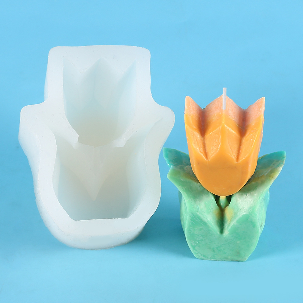 Three-dimensional tulip flower silicone mold