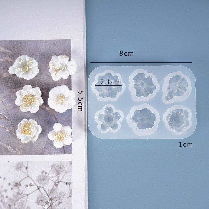1:Small flower silicone mold 01