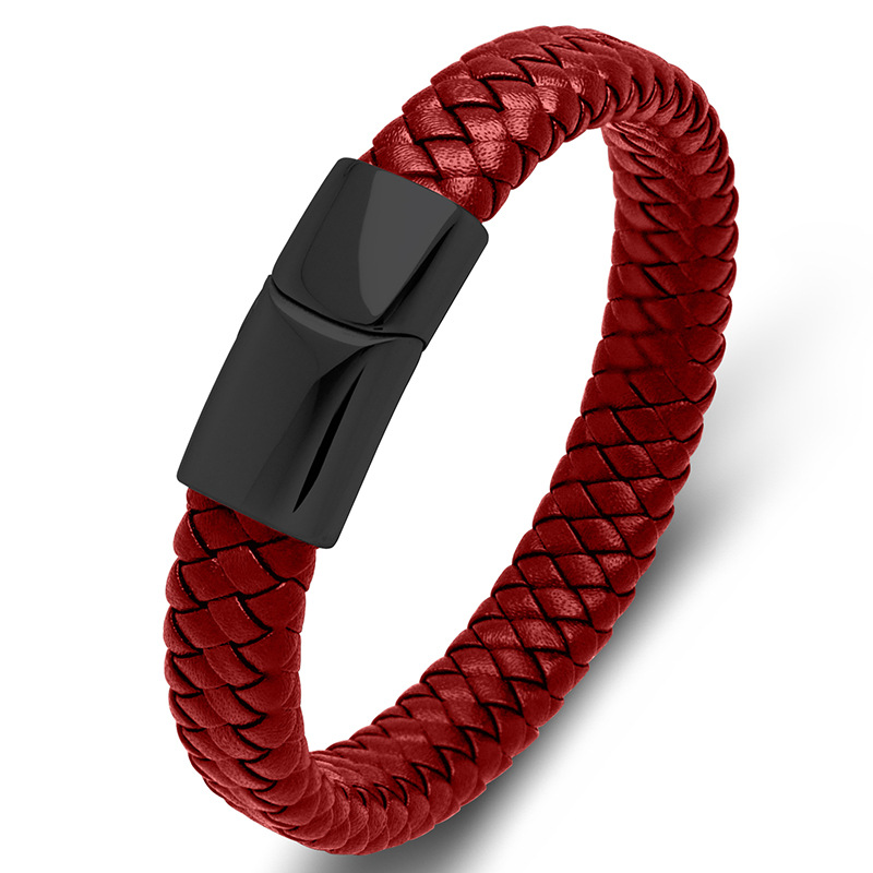 8:Red leather [black]
