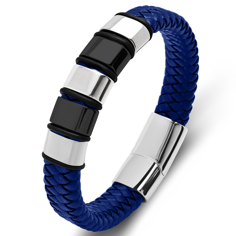 9:Blue leather [steel and black]