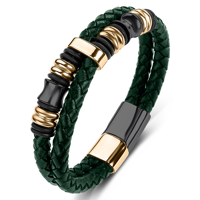 Green leather [gold black]