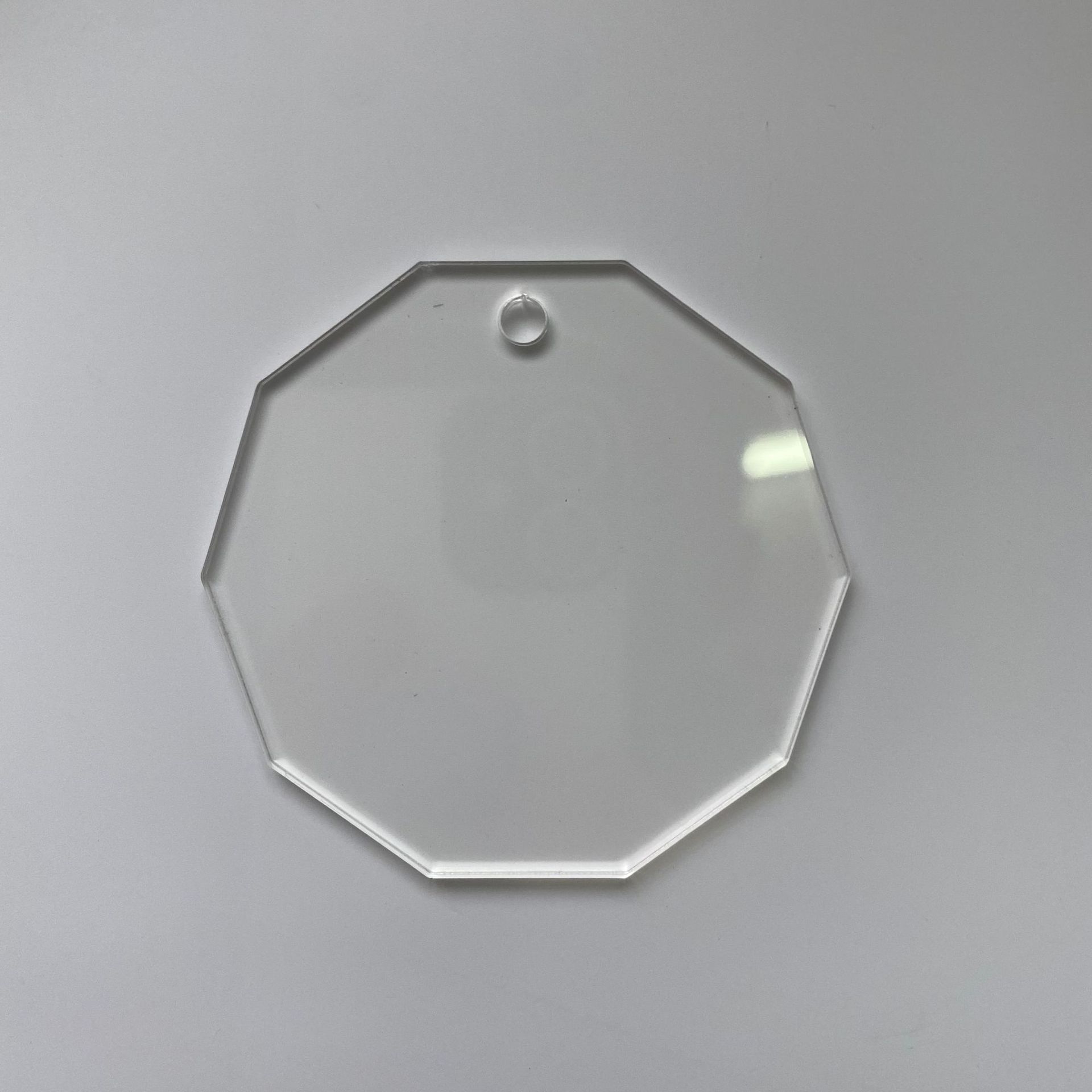 decagon 7.6cm thick 3mm transparent