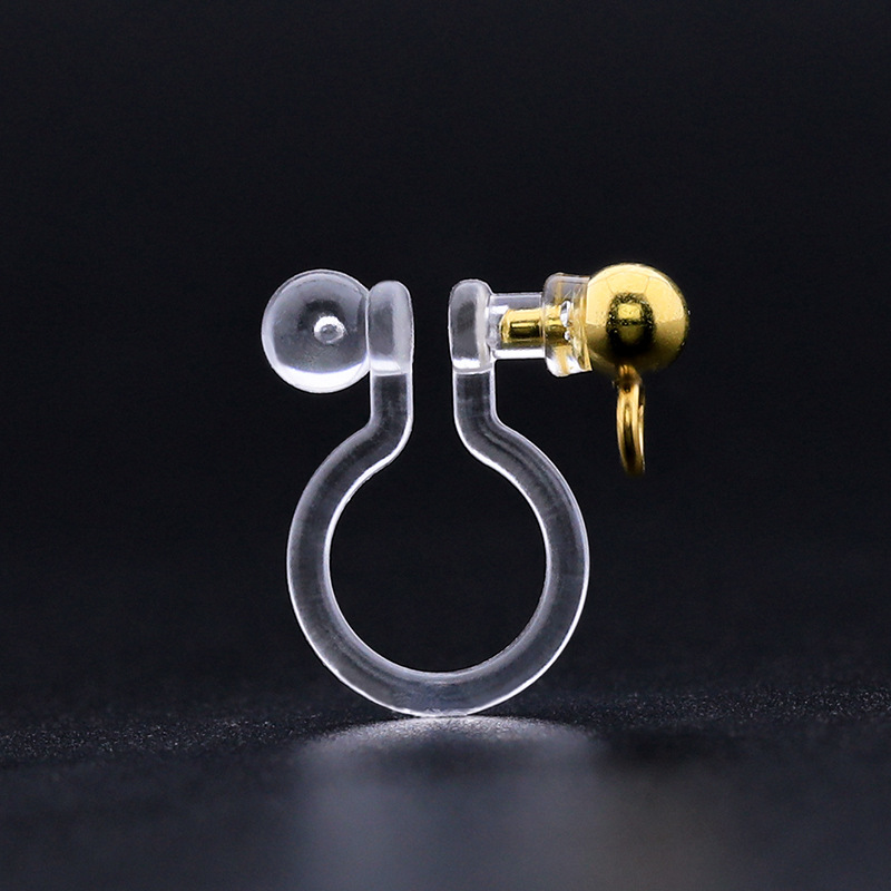 2:One bead and one metal pin/gold flat hanging open ring