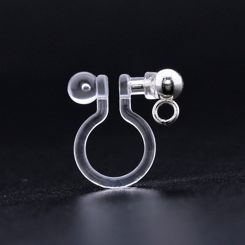 11:One bead and one metal pin/silver vertical hanging ring