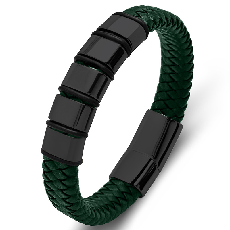 Green Leather [Black] 22.5cm