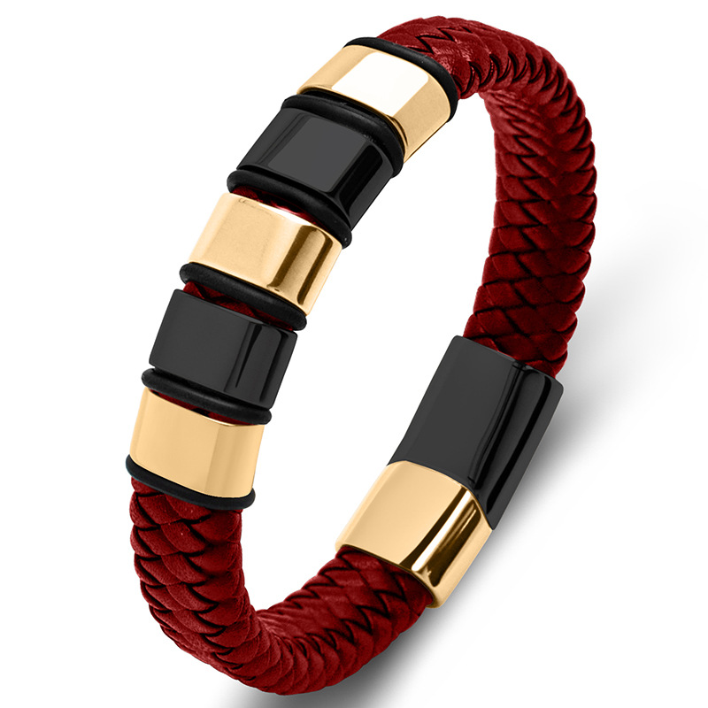 13:Red Leather [Gold Black]
