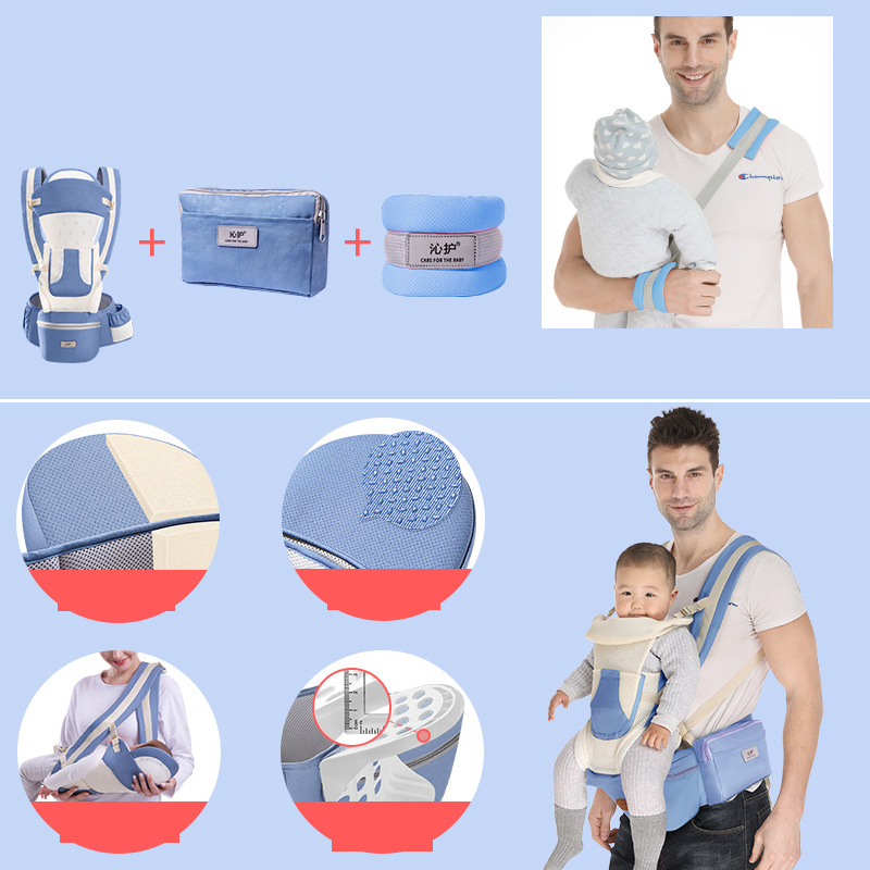 Breathable Denim Blue Cotton Upgrade   Waist Bag   Effort-Saving Belt