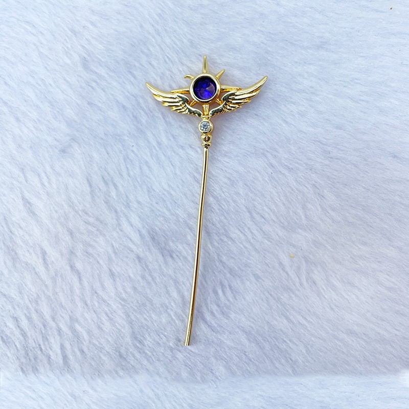 1:gold plated with purple CZ
