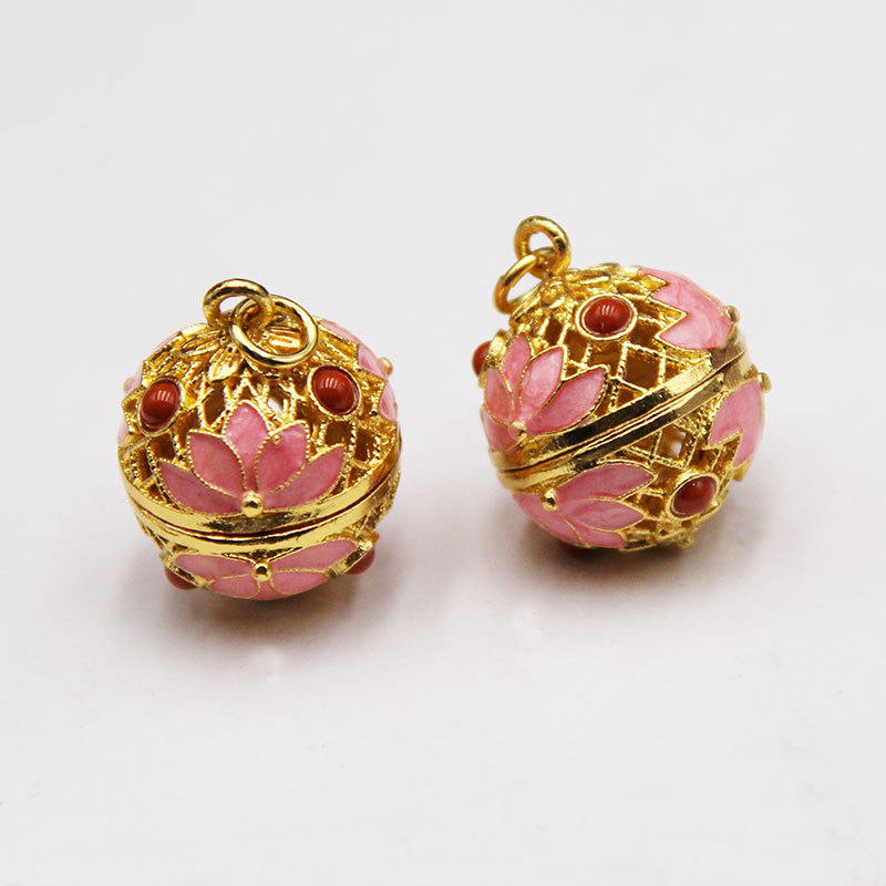 gold color plated with pink color