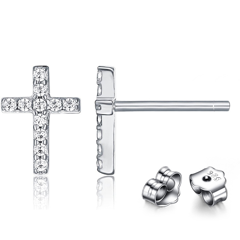 real platinum plated with 925 Sterling Silver earnut