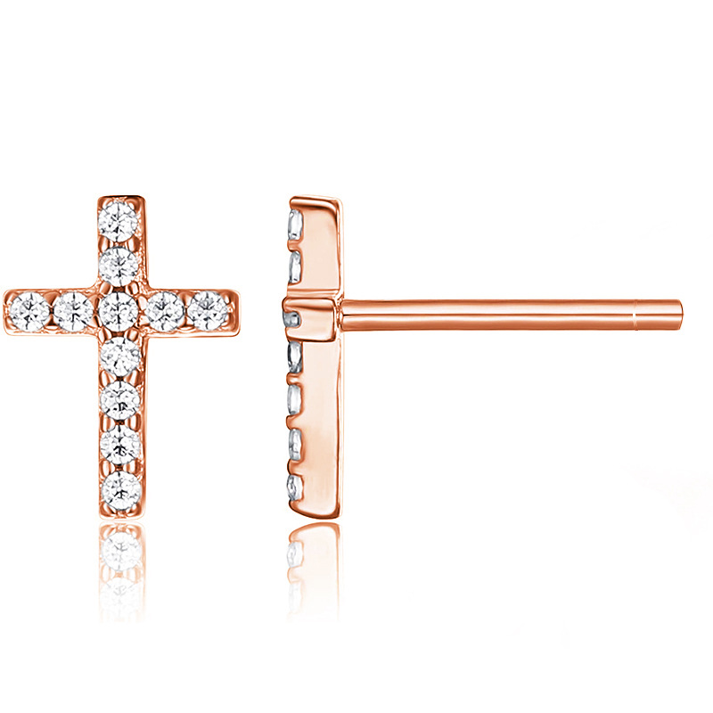 9:rose gold color plated with plastic earnut