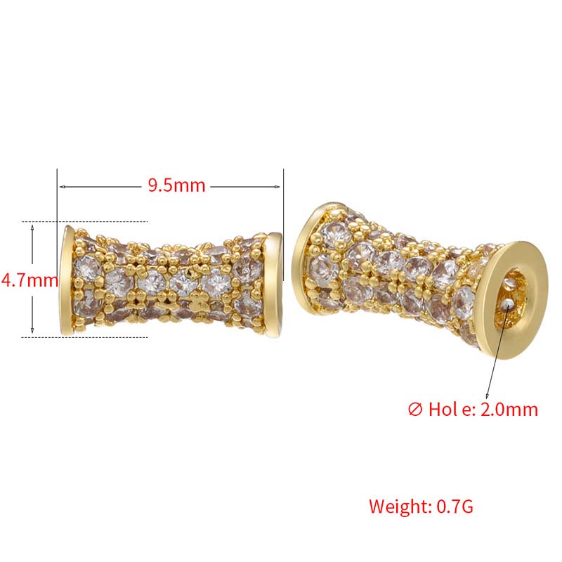 5:Gold Large Small Waist Beads 9.5x4.7mm