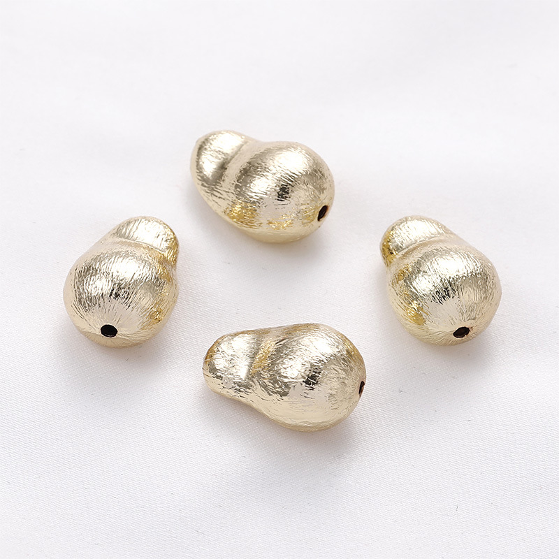 Gold beads 13x20mm