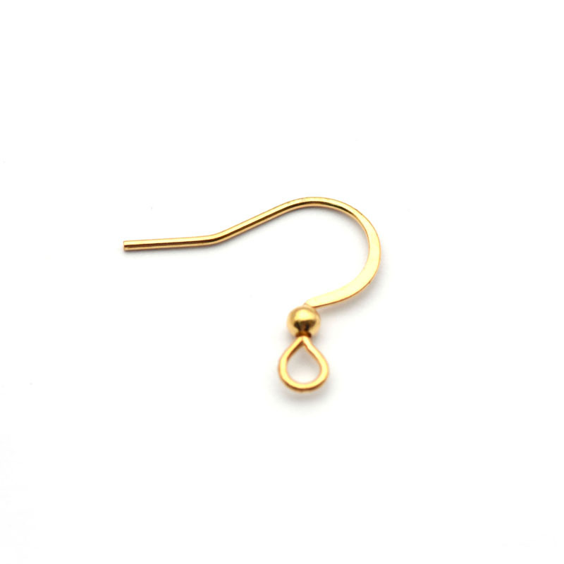 5:Squeeze Beaded Ear Hook Gold