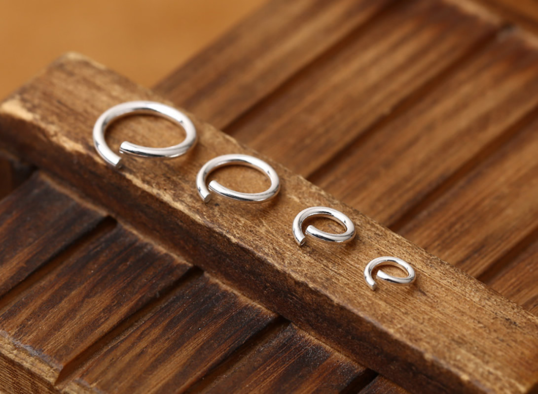 Plain silver open ring 1.0 wire diameter*4mm outer