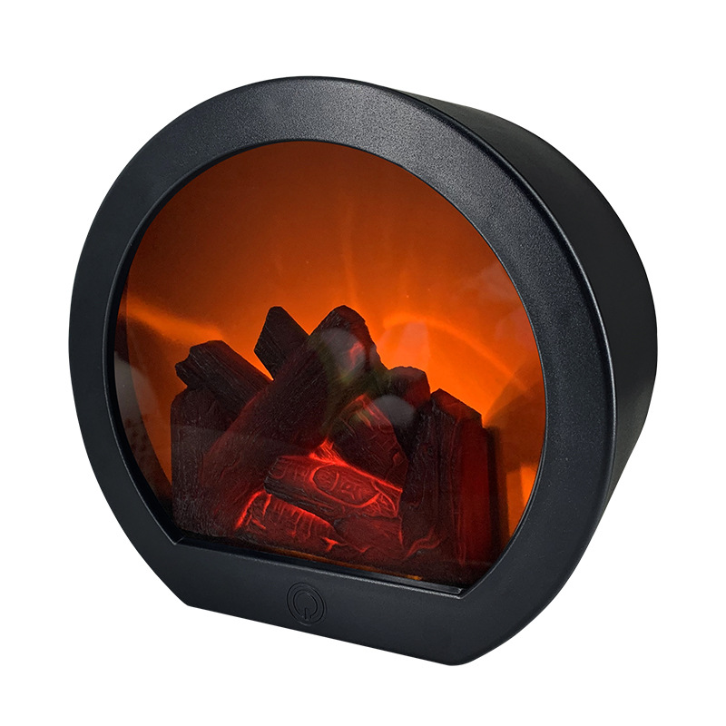 (Boxed) Half Circle Touch Switch Fireplace Light  20*10*18.5cm