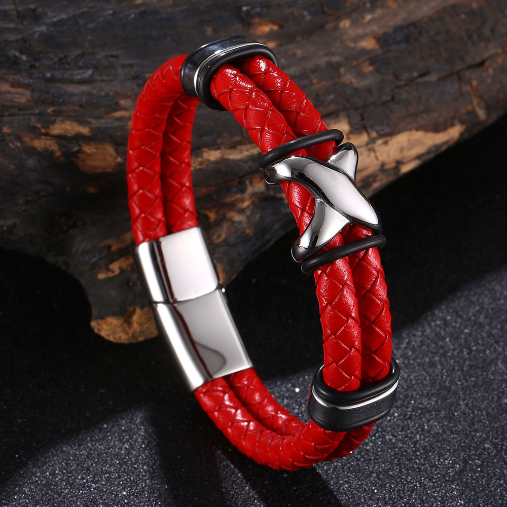 Red Leather [Steel Color] 20.5cm