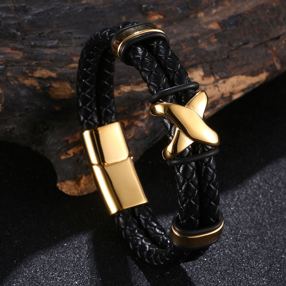 Black Leather [golden] 17.5cm