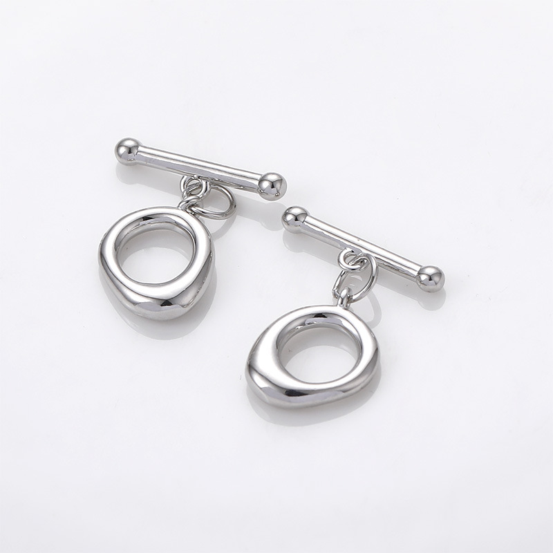 4# White k small irregular round OT buckle [1 set] overall length is about 16*19mm